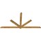 Ekena Millwork Kennewick Rough Sawn Timber Gable Bracket, Western Red Cedar, 96"W x 48"H x 2"D x 4"F, 12/12 Pitch GBW096X48X0204KEN00RWR - alternate 2